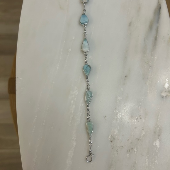 Larimar Natural Stone Bracelet - Picture 2 of 4